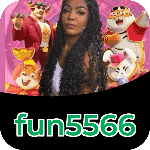 Passo a passo visual mostrando processo de download e instalação do aplicativo fun5566